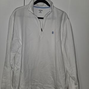 IZOD Men's White Quarter-Zip Sweater